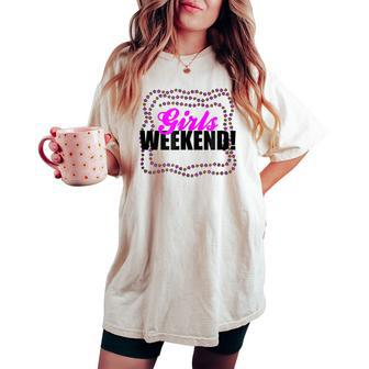 Girls Weekend T Vacation Women Party Trip Floral B Women's Oversized Comfort T-shirt | Mazezy