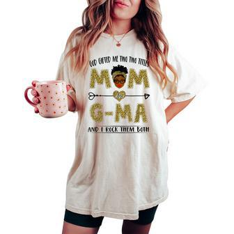 God ed Me Two Titles Mom And Gma And I Rock Them Both Women's Oversized Comfort T-shirt | Mazezy