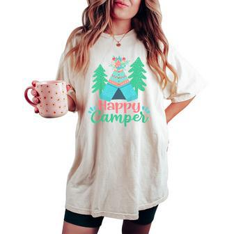 Kids Happy Campers For Girl Boy Picnic Toddler Camping Lover Women's Oversized Comfort T-shirt | Mazezy