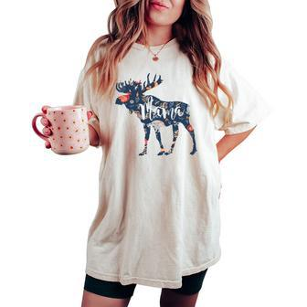 Mama Moose Floral Woodland Women's Oversized Comfort T-shirt | Mazezy