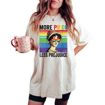 More Pride Less Prejudice Pride Month Gift For Womens Women's Oversized Graphic Print Comfort T-shirt - Monsterry UK
