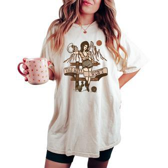 Retro Cowgirl The Hell I Wont Western Country Rodeo Mom Women's Oversized Comfort T-shirt | Mazezy