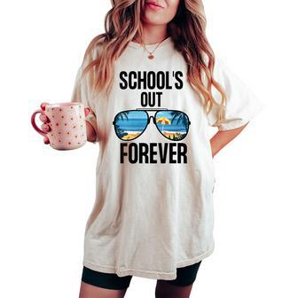 Schools Out Forever Graduation Last Day Of School Women's Oversized Comfort T-shirt | Mazezy UK