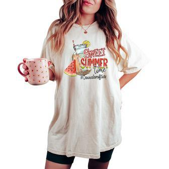 Teacher Off Duty Summer Break Sweet Summer Time Counselor Women's Oversized Comfort T-shirt | Mazezy