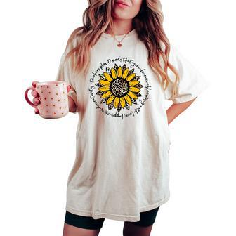 Teachers Plant Seeds That Grow Forevers Sunflower Lover Women's Oversized Comfort T-shirt | Mazezy