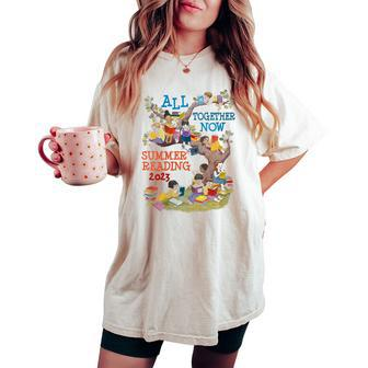 All Together Now Summer Reading 2023 Tree Books Librarian Women's Oversized Comfort T-shirt | Mazezy