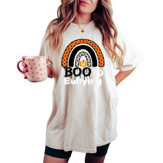Unity Day Orange Boo To Bullying Halloween Be Kind Women's Oversized Comfort T-shirt | Mazezy