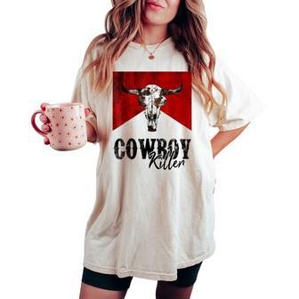 Western Cowgirl Vintage Cowboy Killers For Girl Women's Oversized Comfort T-shirt | Mazezy