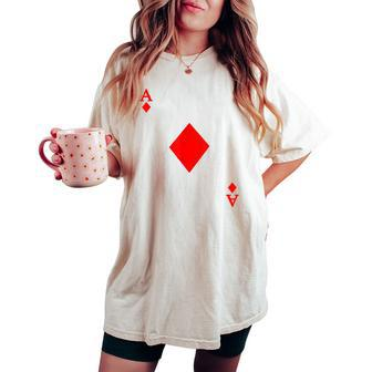 Ace Of Diamond Deck Of Cards Halloween Costume Women Oversized Comfort T-shirt | Mazezy