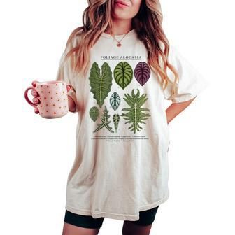 Alocasia Foliage Plants Aroid Lover Anthurium Women's Oversized Comfort T-shirt | Mazezy