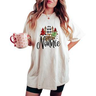 Blessed Nonnie Christmas Truck Grandma Women's Oversized Comfort T-shirt | Mazezy
