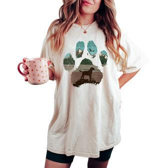Cavador Paw Mom Dad Dog Lover Women Women's Oversized Comfort T-shirt | Mazezy