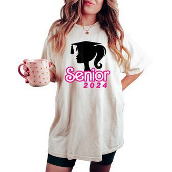 Class Of 2024 Senior Pink Seniors 2024 Girls Women's Oversized Comfort T-shirt | Mazezy