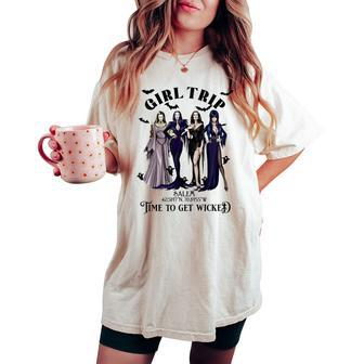 Salem Girls Trip Witch Time To Wicked Up Halloween Women's Oversized Comfort T-shirt