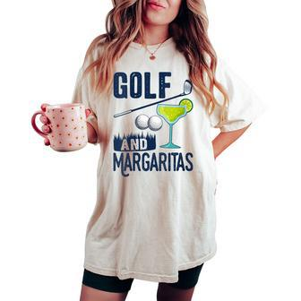 Golf Party Lovers Saying Golf And Margaritas Golfer Women's Oversized Comfort T-shirt | Mazezy