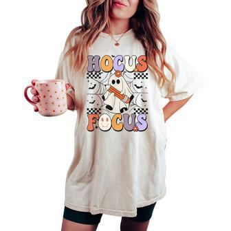 Groovy Hocus Focus Teacher Halloween Costume Women's Oversized Comfort T-shirt - Seseable