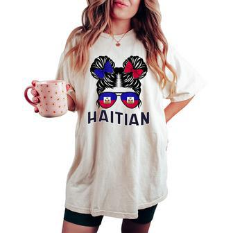 Haitian Heritage Month Haiti Haitian Girl Pride Flag Women's Oversized Comfort T-shirt | Mazezy