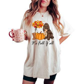 Its Fall Yall Fall For Boykin Spaniel Women's Oversized Comfort T-shirt | Mazezy