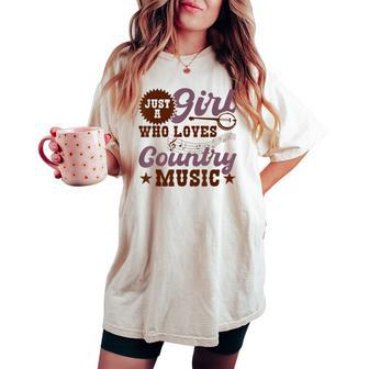 Just A Girl Who Loves Country Music Women's Oversized Comfort T-shirt - Monsterry AU