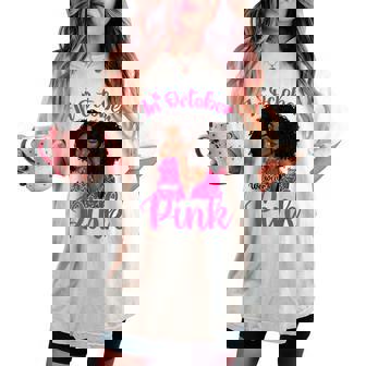 In October We Wear Pink Afro Black Girls Breast Cancer Women's Oversized Comfort T-shirt - Thegiftio UK