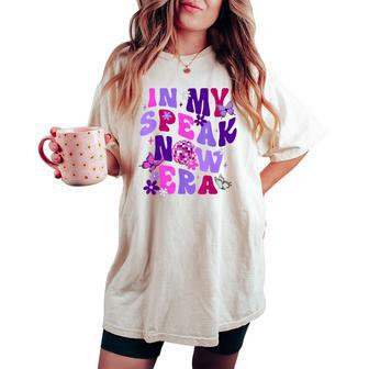 Retro Groovy In My Speak Now Era Speak Women's Oversized Comfort T-shirt - Monsterry