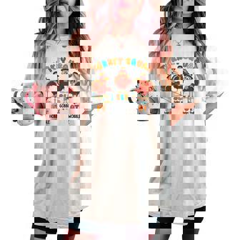 Retro Turkey Squad Thanksgiving Slp Ot Pt Therapy Team Women's Oversized Comfort T-shirt - Thegiftio