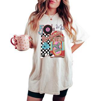 Rockabilly Mom Lets Go To The Hop 1950'S Retro Jukebox Women's Oversized Comfort T-shirt | Mazezy