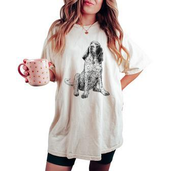 Sitting Dog American Gascon Hound Women's Oversized Comfort T-shirt | Mazezy