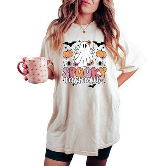 Spooky Memaw Grandmother Halloween Memaw Grandma Women's Oversized Comfort T-shirt | Mazezy