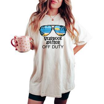 Teacher Off Duty Hello Summer Yearbook Advisor Women's Oversized Comfort T-shirt | Mazezy