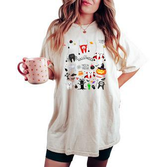 Tooth Th Halloween Theme Trick Or Treat Squad Spooky Rda Women Oversized Comfort T-shirt | Mazezy