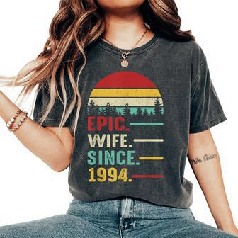 29Th Wedding Anniversary For Her Epic Wife Since 1994 Women's Oversized Comfort T-Shirt | Mazezy