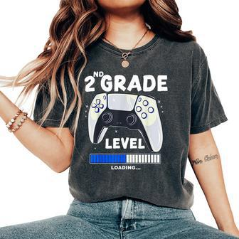 2Nd Grade Level Loading Back To School Video Game Controller Women's Oversized Comfort T-Shirt - Monsterry DE