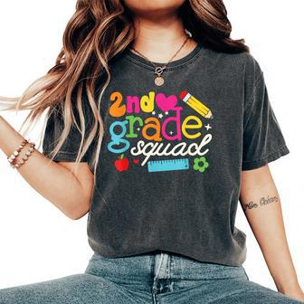 2Nd Second Grade Squad Back To School Teachers Student Women's Oversized Comfort T-Shirt - Seseable