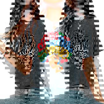 Afro Latina Proud Hispanic Heritage Month Latinx Girls Women's Oversized Comfort T-Shirt | Seseable FR