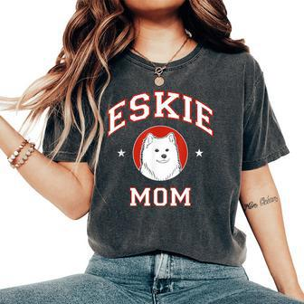 American Eskimo Dog Mom Dog Mother Women's Oversized Comfort T-Shirt | Mazezy