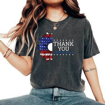 American Flag Memorial Day For Women Memorial Day Women's Oversized Comfort T-shirt | Mazezy