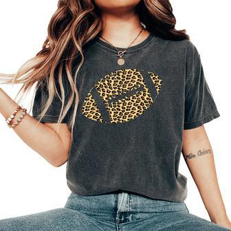American Football Leopard Print Wild Animal Safari Women's Oversized Comfort T-shirt | Mazezy