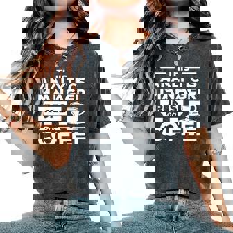 This Analytics Manager Runs On Coffee Women's Oversized Comfort T-Shirt | Mazezy