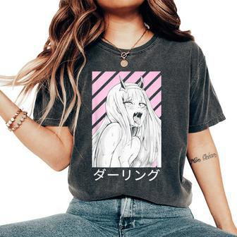 Anime Girl Waifu Who Loves Anime Ramen And Sketching Japan Women's Oversized Comfort T-Shirt | Mazezy
