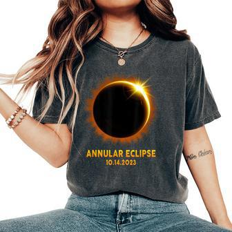 Annular Solar Eclipse 101423 America Annularity Celestial Women's Oversized Comfort T-Shirt | Mazezy