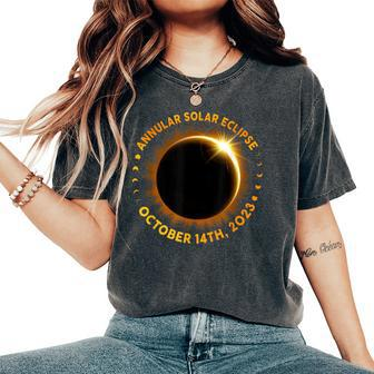 Annular Solar Eclipse 101423 America Annularity Fall Women's Oversized Comfort T-Shirt - Thegiftio UK