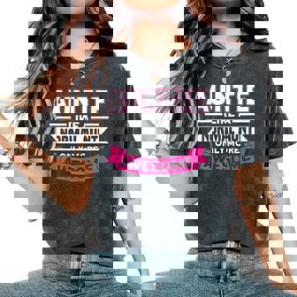 Auntie Like A Normal Only More Awesome Auntie Aunt Gift For Womens Gift For Women Women's Oversized Graphic Print Comfort T-shirt - Thegiftio
