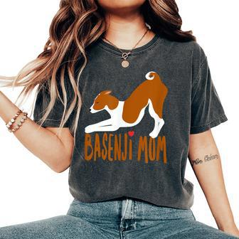 Basenji I Love My Mom -Cute And Fun For Dog People Women's Oversized Comfort T-Shirt | Mazezy AU