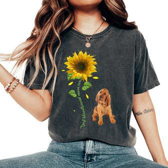 Best Bloodhound Mom Ever Sunflower Women's Oversized Comfort T-shirt | Mazezy