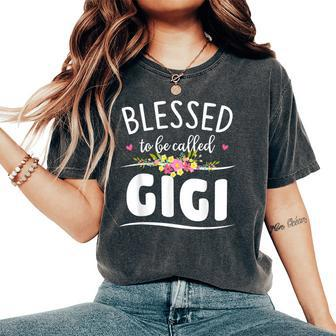 Blessed Gigi Floral Grandma Women's Oversized Comfort T-shirt | Mazezy