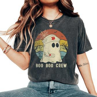 Boo Boo Crew Nurse Ghost Halloween Costume Nurse Women's Oversized Comfort T-Shirt - Thegiftio UK