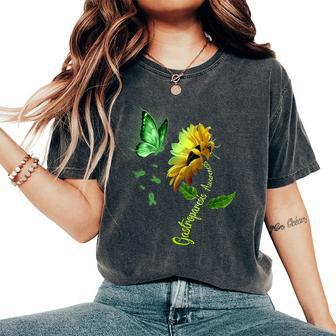 Butterfly Sunflower Gastroparesis Awareness Women's Oversized Comfort T-shirt | Mazezy UK