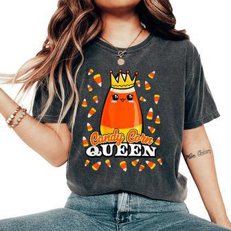 Candy Corn Queen Halloween Costume Girls Women's Oversized Comfort T-Shirt - Thegiftio UK
