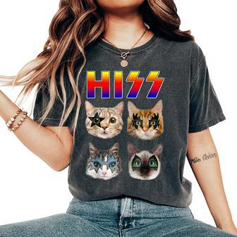 Cat Kittey Mom Cat Dad Cat For Cats Lovers Cute Cat Funny Women's Oversized Graphic Print Comfort T-shirt - Monsterry DE